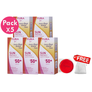 โปรโมชั่น 5 กล่องฟรี สบู่ 1 ก้อน Yura Sun Protect Smooth ยูร่า ซัน ครีมกันแดด SPF50+ PA+++ 20g.