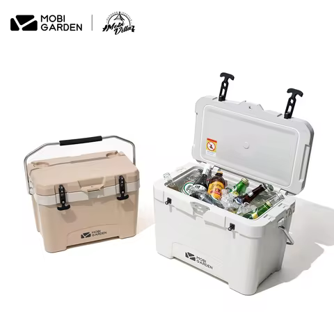 MOBI GARDEN Camping Ice Box 25L Portable Large Capacity Car Refrigerator Food Barbecue Cold Storage 