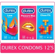 Durex PleasureMax/Close Fit/Love/Condom 12's