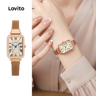 Lovito Casual Retro Quartz Watch LFA108210 Lovito  Jam Tangan Kuarsa Retro Santai LFA108210