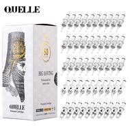 QUELLE 50 Pieces/Box #08 (0.2mm) #10 (0.3mm) #12 (0.35mm) Tattoo Needle Standard Disposable Steriliz