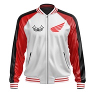 Honda HRC Leather Bomber Jacket Fashion Jacket