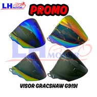 VISOR GRACSHAW G919I BLACK RAINBOW HELMET GRACSHAW  BLUE GREEN GOLD ORANGE