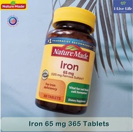 ธาตุเหล็ก Iron 65mg 365 Tablets - Nature Made