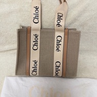 Chloe’ 蔻依 Woody tote bag帆布托特包(中號)