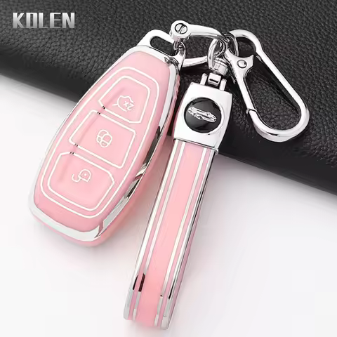 Fashion TPU Car Folding Key Case Cover For Ford Focus 3 4 Mondeo MK3 MK4 Fiesta Ecosport Kuga ST C-M
