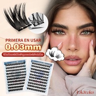 LAKANAKU DIY Cluster Glue Free Cluster Lashes Fluffy Self-adhesive Segmented Cluster Eyelash Wispy C