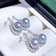 S925 Silver Seawater Beads Seawater Earrings Jewelry Pearl Water Drop Earrings Women Natural Real He