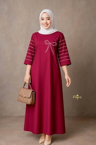 Mini Dress Pojee Kaos Panjang || Dress Wanita Bahan Kaos Lengan Panjang Terbaru || Baju Gamis Overal