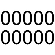 3 INCHES STICKER NUMBER - STYLE 2 (A4 SIZE) FOR BALLOON PLATE NUMBER BOBO BALLOON TRANSPARENT