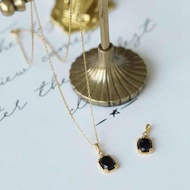 [Ready Stock] New Style French Retro agete Plated S Silver Inlaid Earrings Necklace Ring Simple Fash