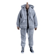 1/12 Sports Zipper Hooded Clothes Sweatshirt Trendy Soldier 20cm Jacket 06FS045