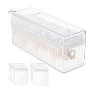 Acrylic Jewelry Box Organizer, with 20 Portable Anti Tarnish Jewelry Bags, Travel Jewelry Organizer,