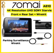 70mai A810 Dash Cam 4K Resolution Sony Starvis Lens Dual Vision Recorder with GPS ADAS DVR 70 Mai