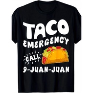 Men's T-Shirt with Cute Taco Motif, 9 Juan Juan T-Shirt, Distro Humor Short Sleeve