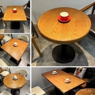 Chair Noodle Shop Dining Table Chair Milk Tea Shop Cafe Solid Wood Retro Combination Homestay Tavern
