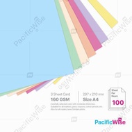 A4/3 Sheet Card/3 Helai Kad 160gsm/Light Colour/Card Stock Paper (100'S)-3Ream or 10Ream