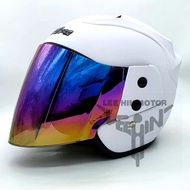 [ PERCUMA RAINBOW TAJAM VISOR ] YH Pro KHI Cutting Design Motorcycle Helmet Topi Dewasa ( White )