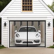 AURELIO TECH Magnetic Garage Door Screen for 1 Car 9x7 ft Single Garage Door Mesh Screen Curtain Cov