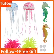 Tutoushop 6Pcs Artificial Silicone Sea Horse Glowing For Fish