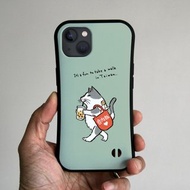 Grip iPhone 手機殼 台灣 Walking Cat藍灰