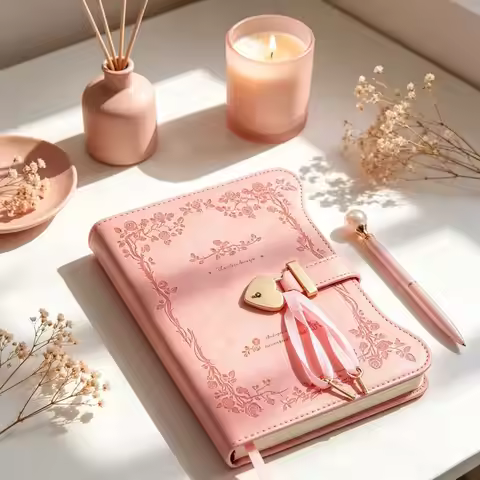 Secret B6 Love Lock Keys Notebook Cute Design Vintage Diary Notebook 360 Pages Student Notebook Stud