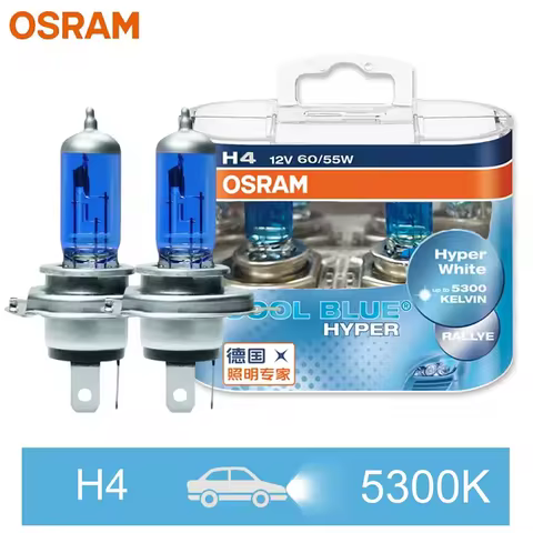 Original OSRAM Cool Blue Hyper White H4 9003 HB2 Bulbs 62193CBH 12V 55/60W 5300K Car Headlight Lamps