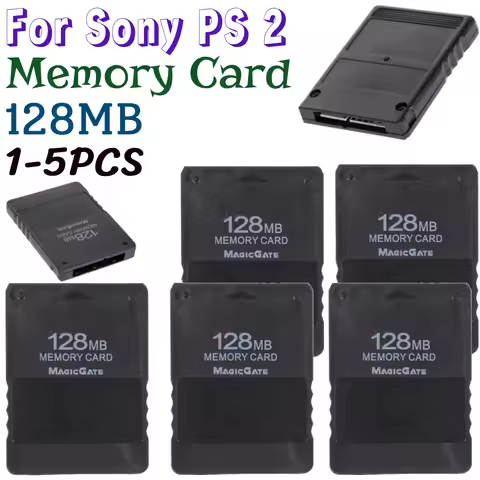 1-5PCS For PS2 128MB Game Card Game Memory Card Game Storage Card Gaming Memory Card for Sony Playst