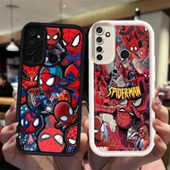 N58 Spider-man Silicone Black White Casing for Realme 5s 5 Narzo 20A 10 5i 6i 10A Case