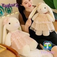 ATAYLOR Kapok Rabbit Plush Toys, Long Ear Floral Skirt Skirt Rabbit Doll, Funny Kawaii Soft Lop Rabb