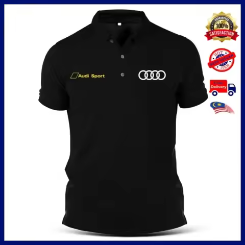 Motorsport Audi Sport RS S Line Racing Polo T-Shirt Cotton T-Shirt Men's Baju Pakistan T-Shirt Casua