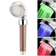 SDS-A23 溫控 RGB LED負離子花灑噴頭 15個燈珠 ABS外殼  尺寸：23x6.5x5.8cm 接口：20mm