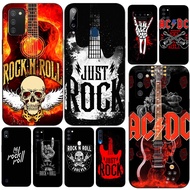 Case For Samsung Galaxy A8 A6 PLUS A9 2018 Back Cover Soft Silicon Phone black tpu rock roll