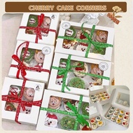 Paper Box 2-4-6-12 Cells for Christmas Cakes, Cupcakes, Egg Tarts, Transparent Open-lid Fruit Tarts.