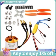 2212 2200KV Motor+30A ESC+6035 Propeller+Propeller Protector Electric Motor Kit for RC Airplane Moto