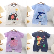 [59cm-80cm]BIBI Newborn Baby Girl or Boy Cartoon Animal Short Sleeve Rompers Baju Bayi Soft Toddler 