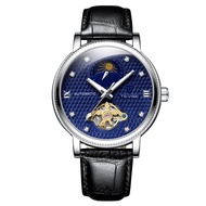 TEVISE T612นาฬิกากลไกผู้ชายหนังยอดนิยมเคลื่อนไหวอัตโนมัติเต็มรูปแบบ