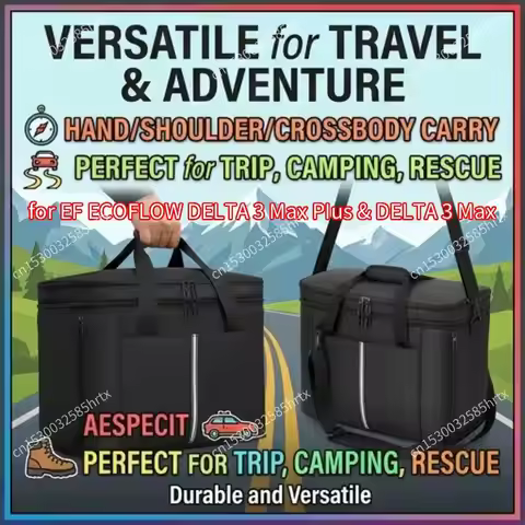 Carrying Bag For EF ECOFLOW DELTA 3 Max Plus & Max Portable Power Station Waterproof Shockproof Trav