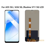 6.5’’ For OPPO A55 5G / A56 5G LCD PEMM00 PFVM10 Display Screen Touch Digiziter For Realme V11 5G LCD