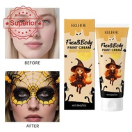 Halloween Facial Body Painting Cream Safety Non-toxic Colored Party Halloween Cosplay F5u3