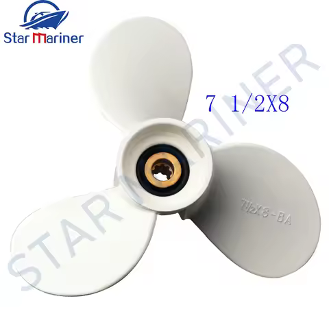 6E045941EL 6E0-45941-01-EL Aluminum Alloy Propeller 7 1/2x8-BA for Yamaha 4-6HP Hidea Parsun 4-6HP B