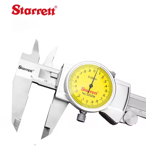 STARRETT 0-150/200/300mm Range, 0.01mm 0.02mm Graduation 3201M 3202M Dial Caliper