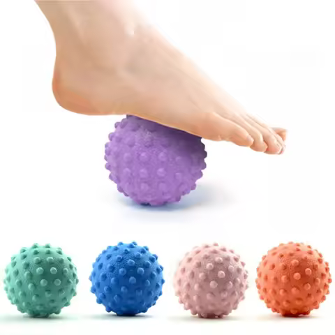 Durable Tpe Spiky Massage Ball, Trigger Point Exercise and Fitness Tool for Hand and Foot Pain Relie