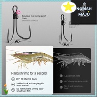 EPToolsMixDaily 5pcs Live Shrimp Bait Hooks, Double hook Pickerel High-carbon Steel Fishhook, 2025 W