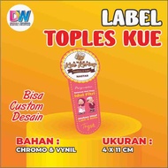 / CAKE JAR LABEL CUSTOM CAKE JAR LABEL PACKAGING STICKER