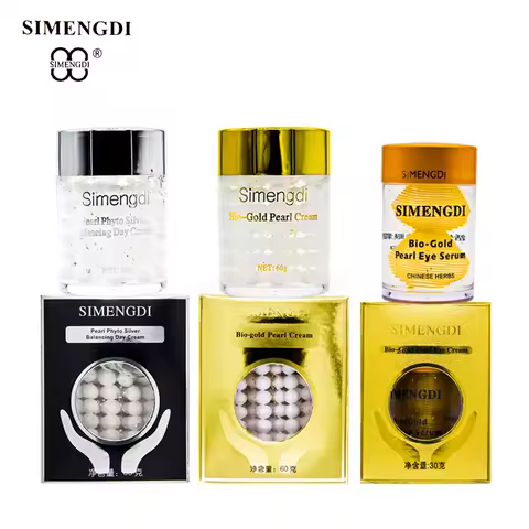 Original SIMENGDI Pearl Phyto Silver Balancing Day Cream And Bio Gold Pearl Night Cream +Bio gold Pe