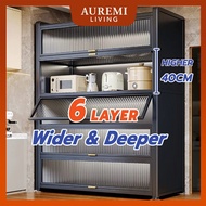 Auremi Rak Kabinet Dapur Kitchen Cabinet Rack Microwave Oven Cabinet Kitchen Storage Racks Shelf wit