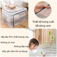 Convenient Foldable Multi-Purpose Fabric Storage Box Steel Frame With Lid 78L