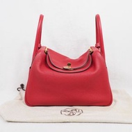二手 HERMES Lindy 30 Q5 國旗紅