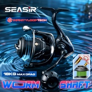 SEASIR Worm Shaft Spinning Reel ultra-dense winding Long Cast seawater proof Carbon washers Freshwat